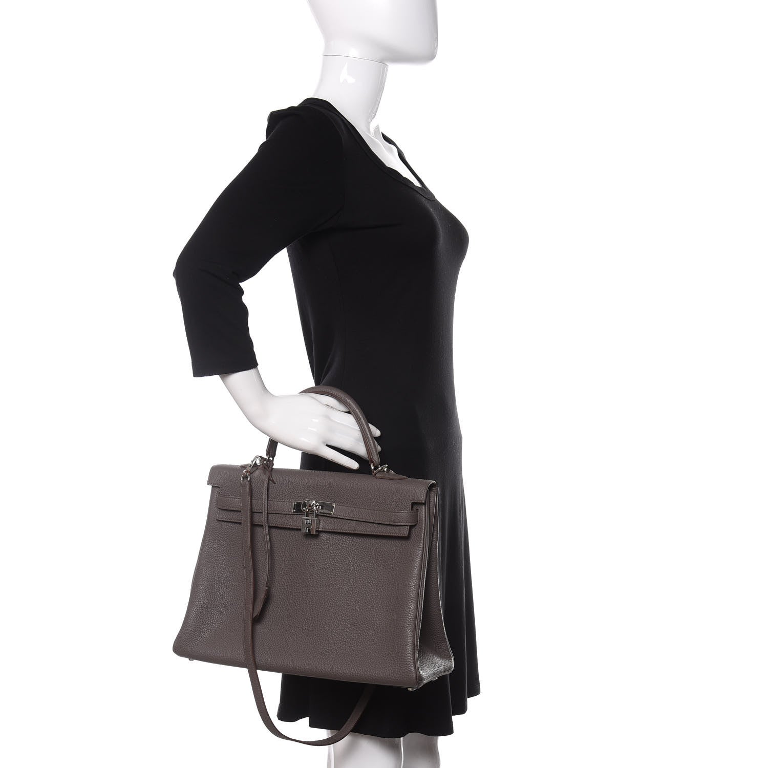 Hermes Togo Kelly Retourne 35 Etain 3 of 12