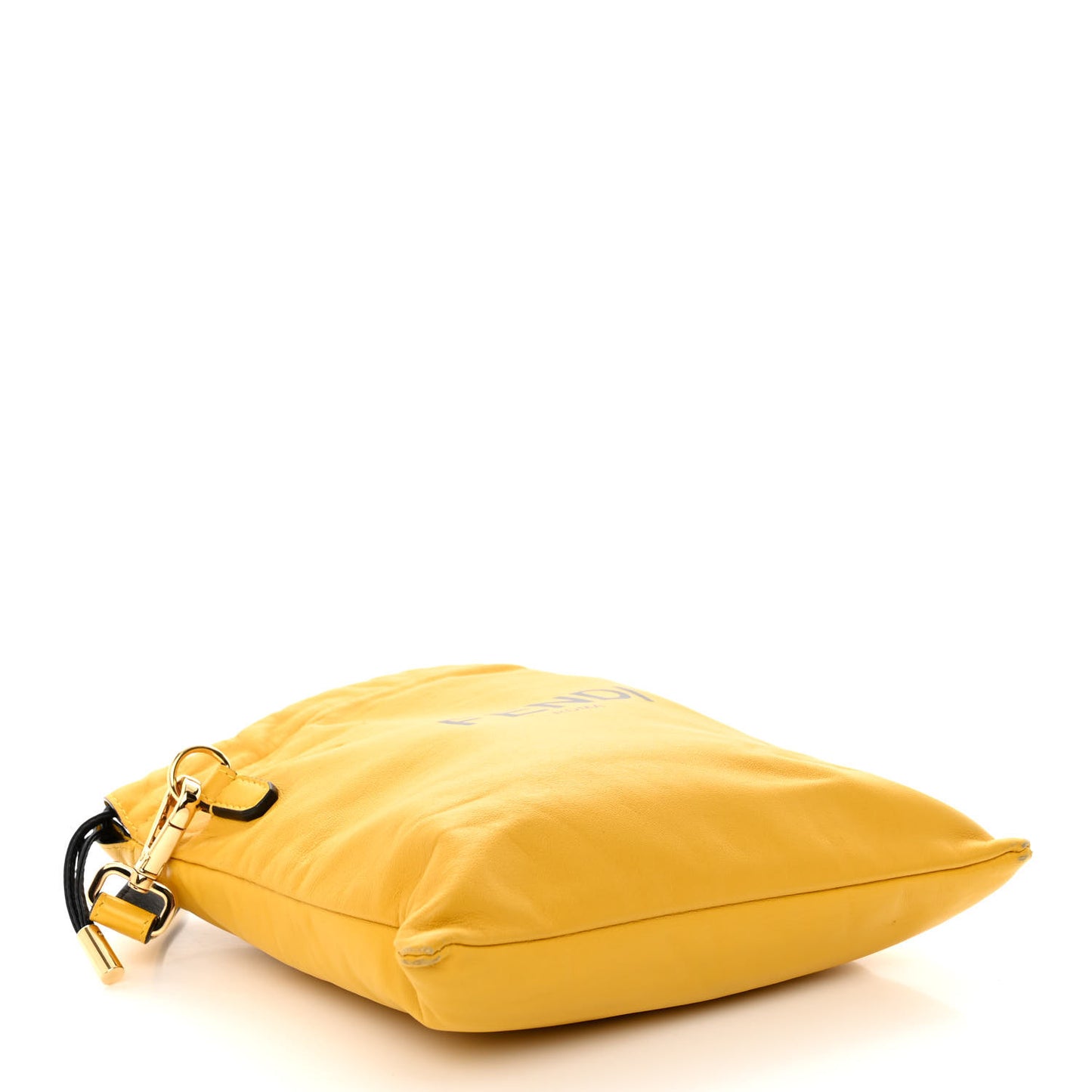 Soft Nappa Logo Small Drawstring Pouch Bag Sunflower Black