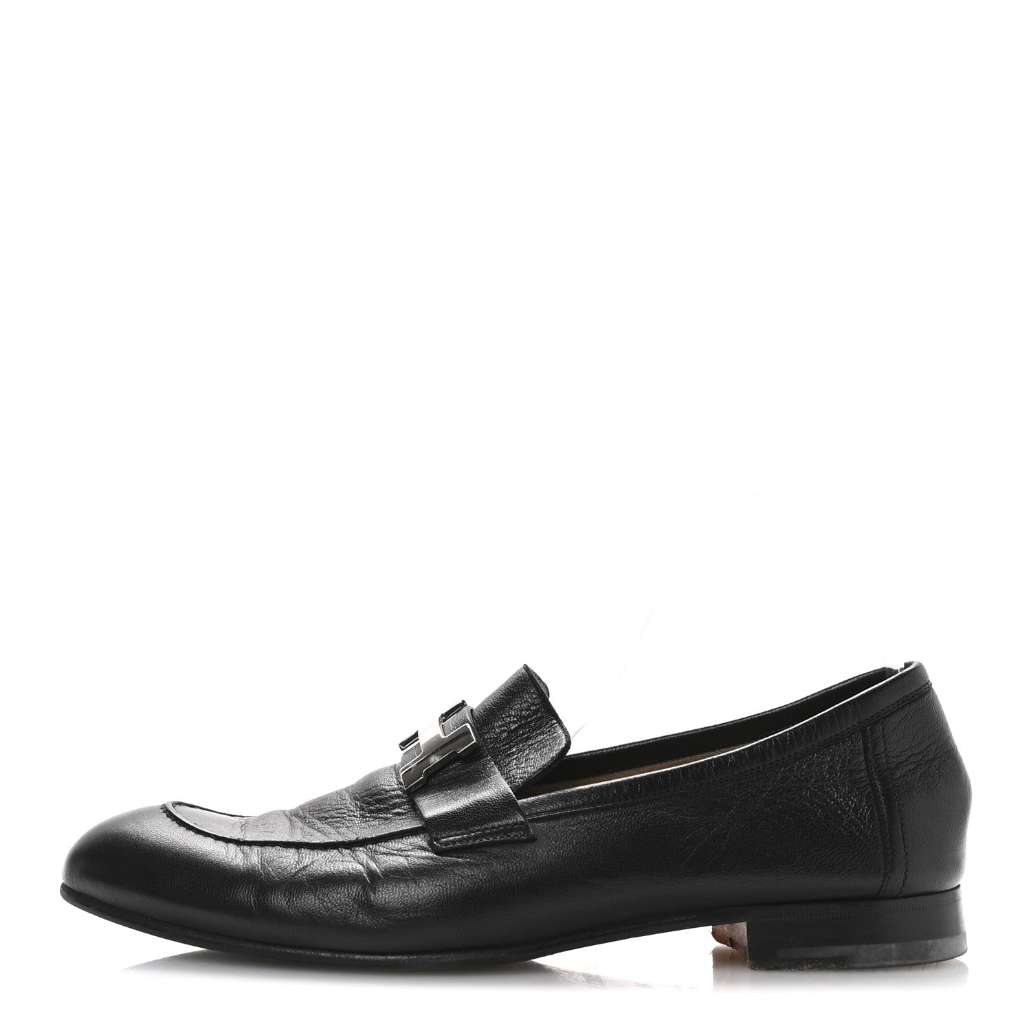 Hermes Goatskin Men's Paris Loafers 42 Black 1772022 – FASHIONPHILE