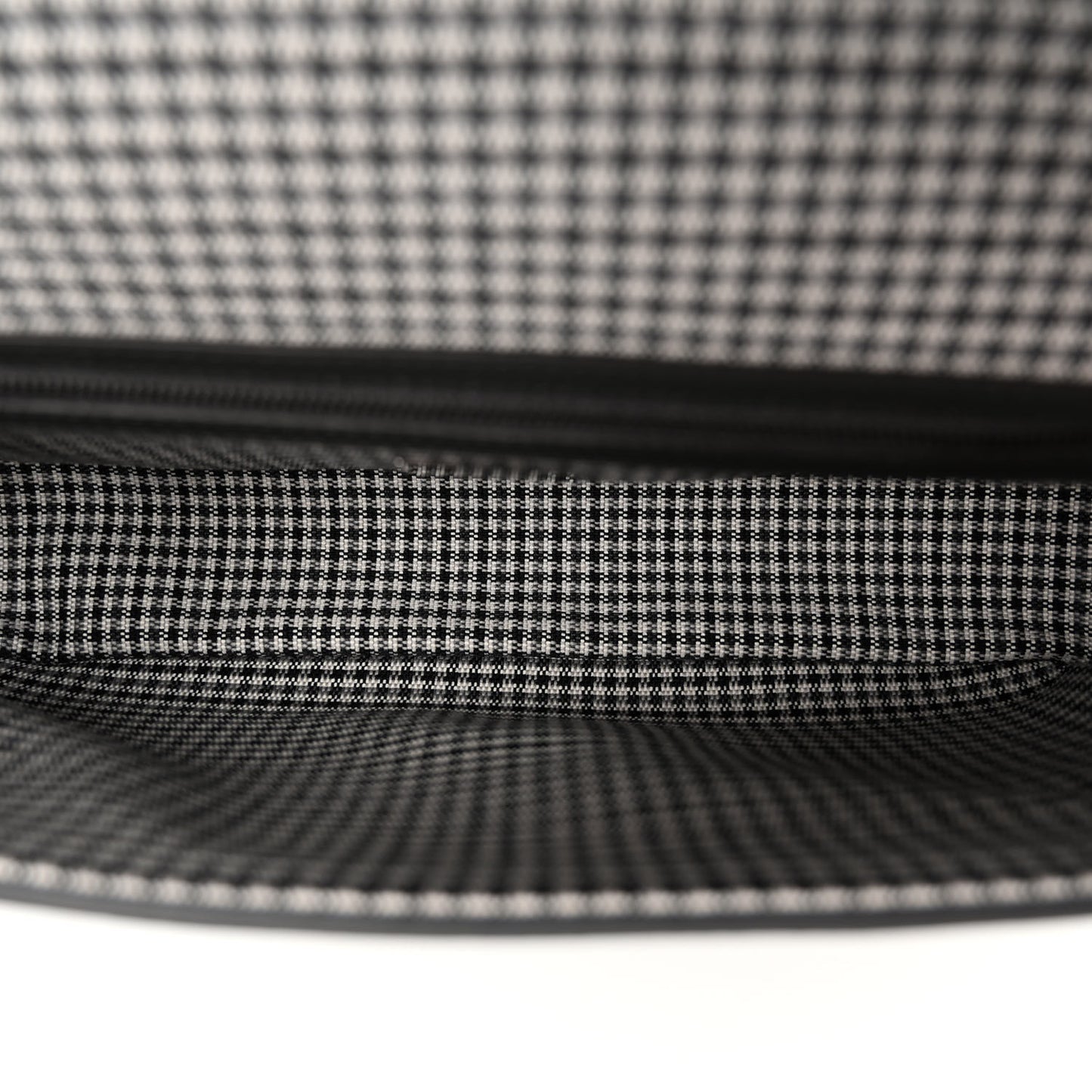 Wool Vitello King Houndstooth FF Embroidered Baguette Grigio Anthracite