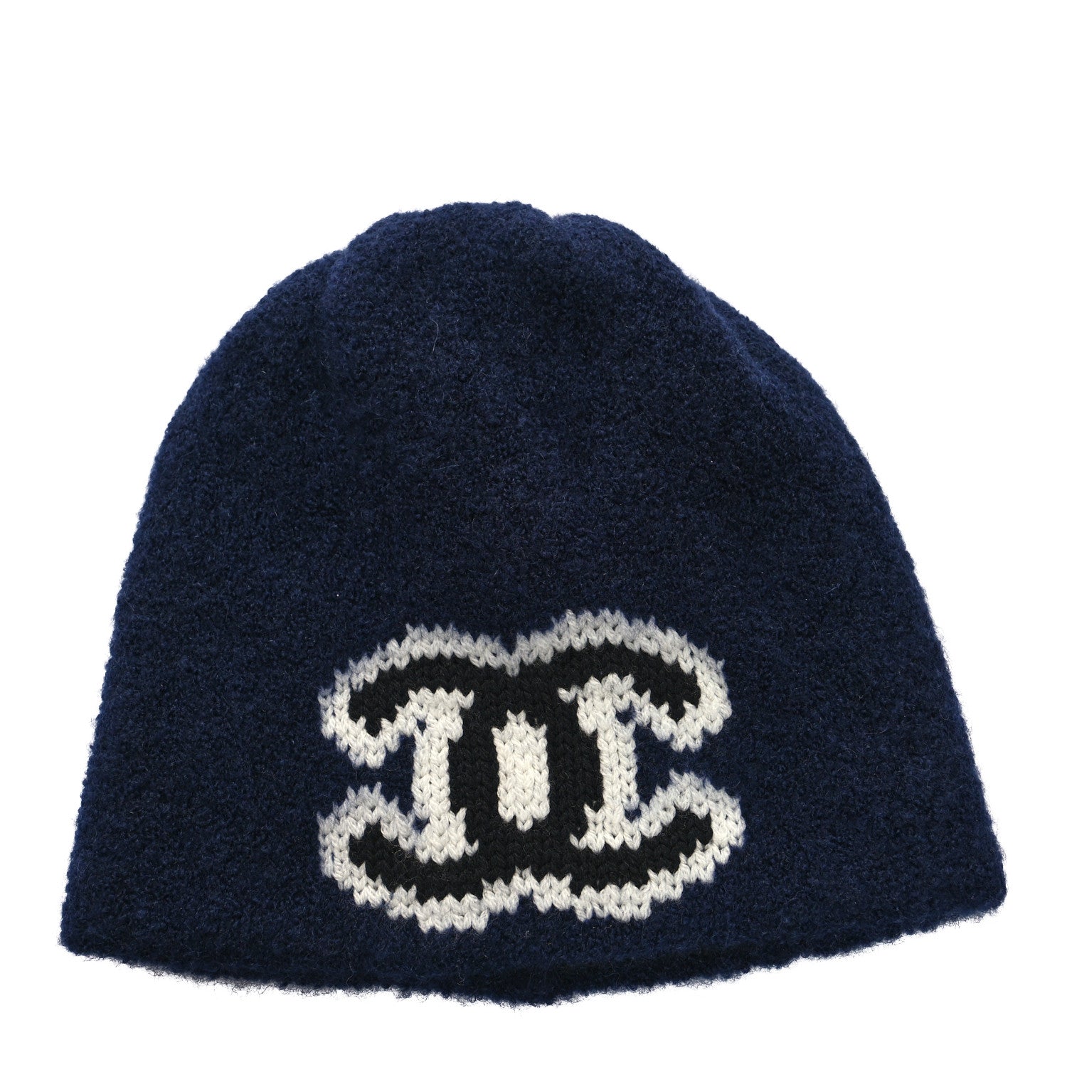 CHANEL CCLogo Knit Beanie シャネル CCロゴ カシミヤ NEW Chanel Cashmere 24N Knit Beanie Black CC Gold logo AAA396