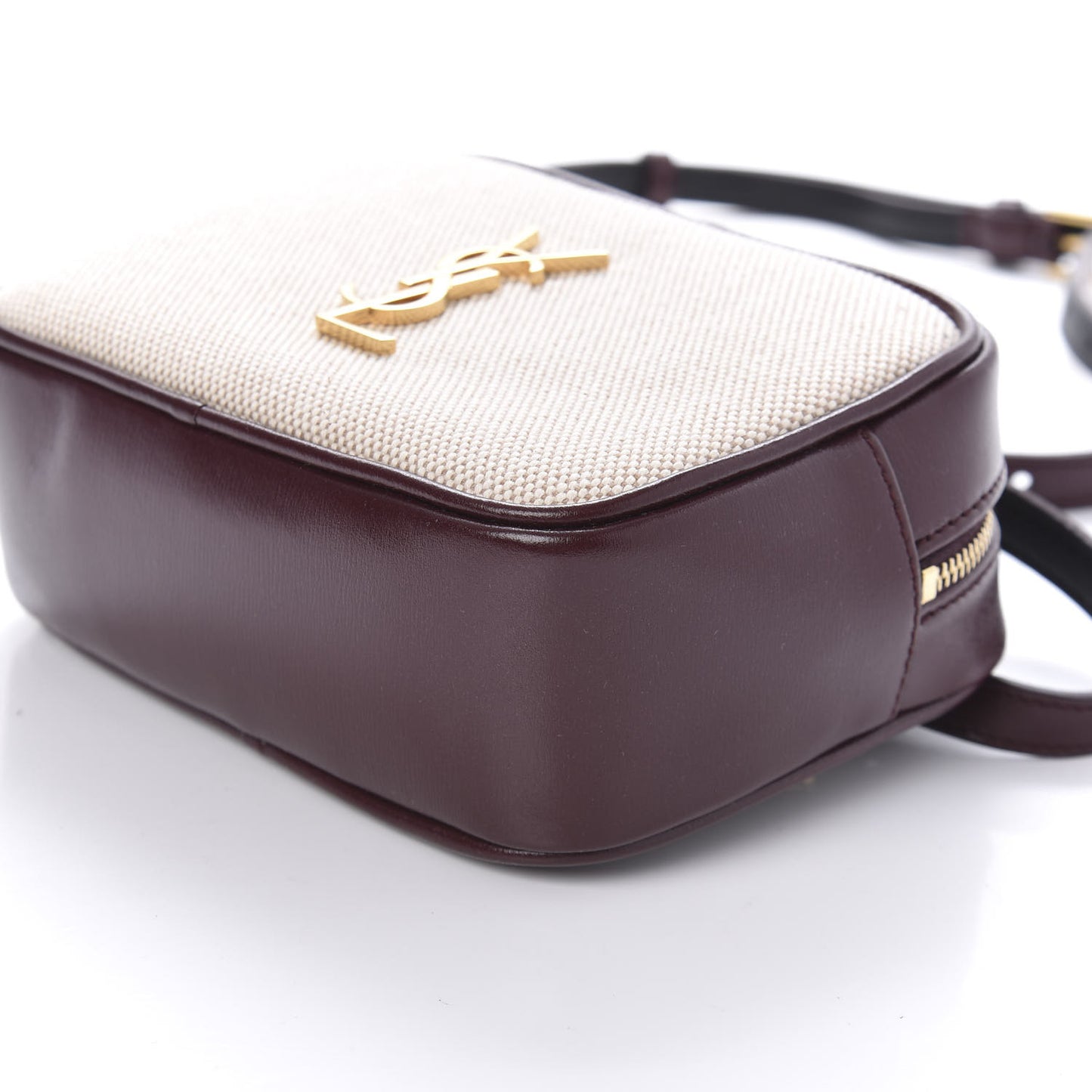 Calfskin Canvas Monogram Lou Belt Bag Natural Dark Legion Red