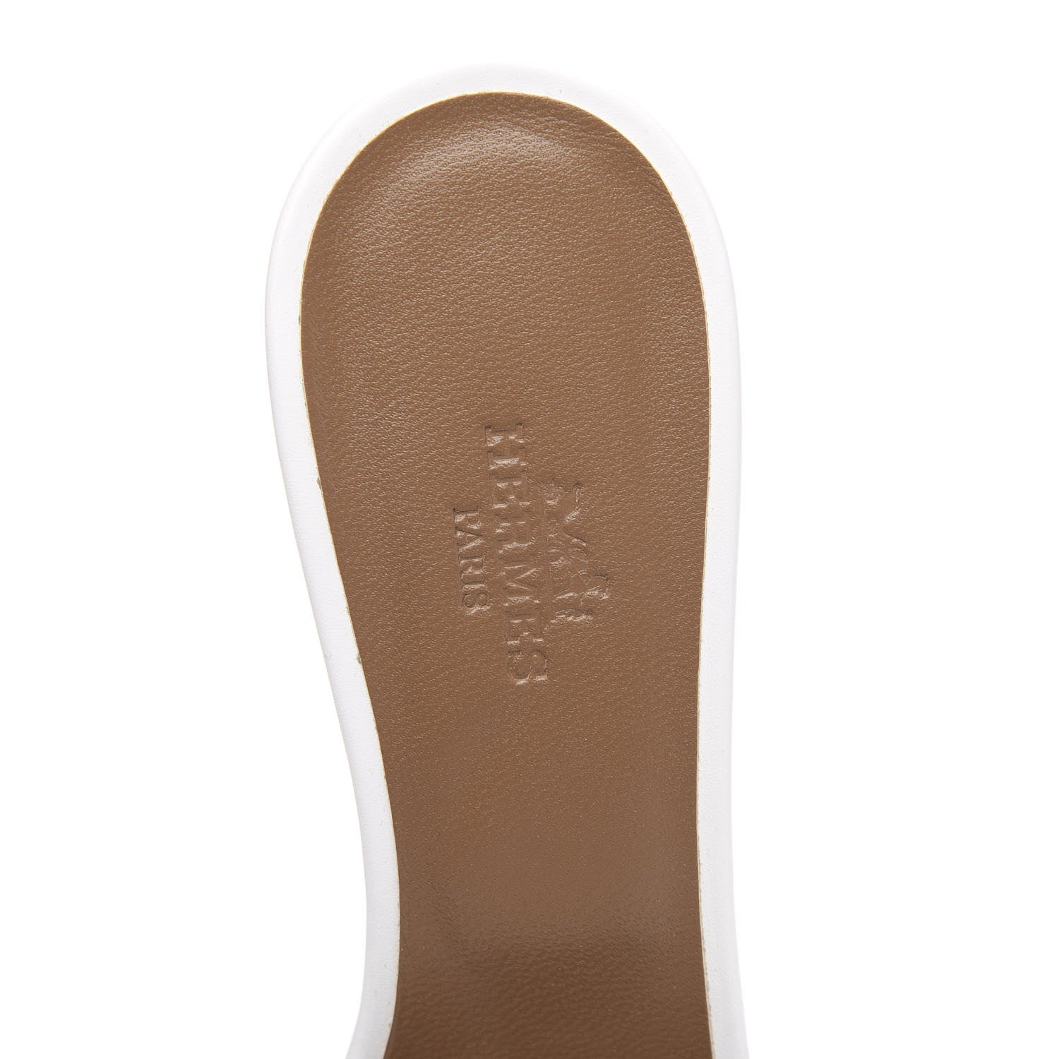 Hermes Calfskin Oasis Sandals 37.5 White 6 of 8