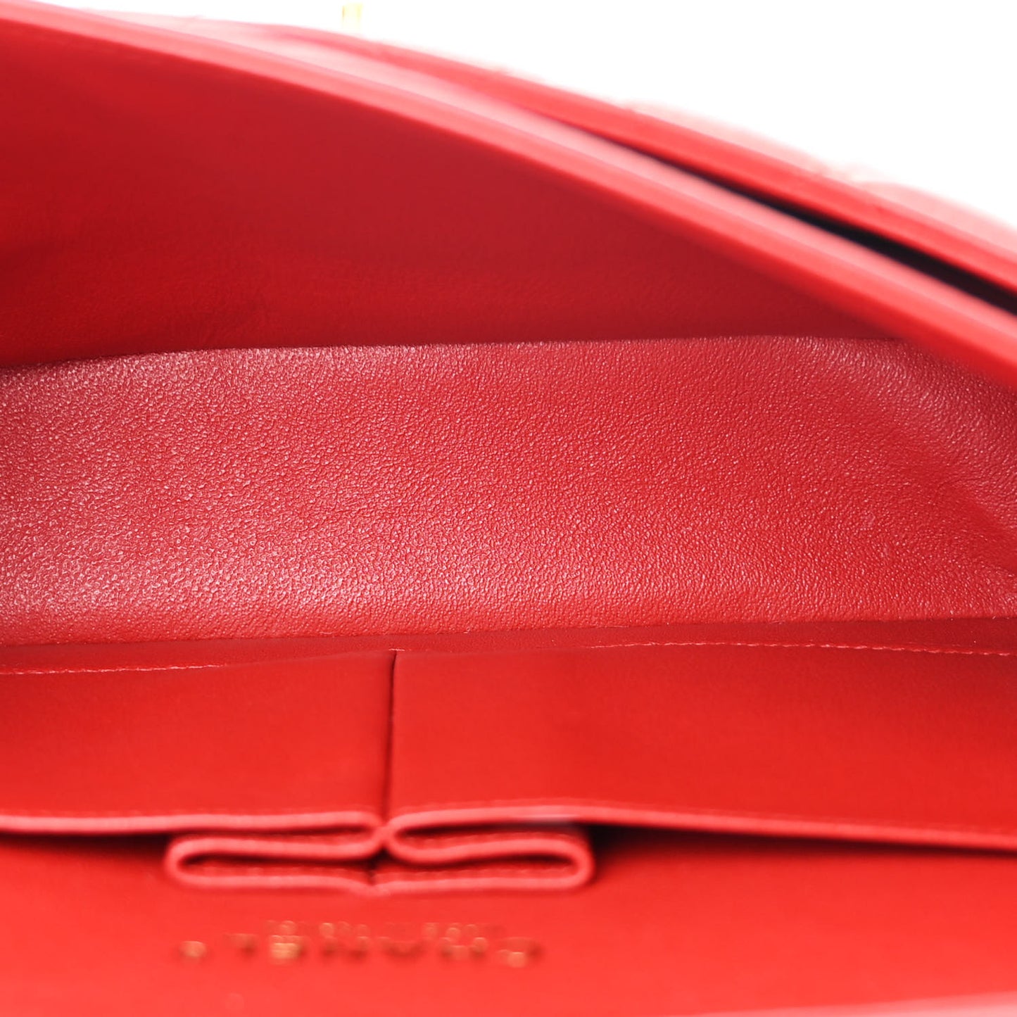 Lambskin Quilted Medium Double Flap Red