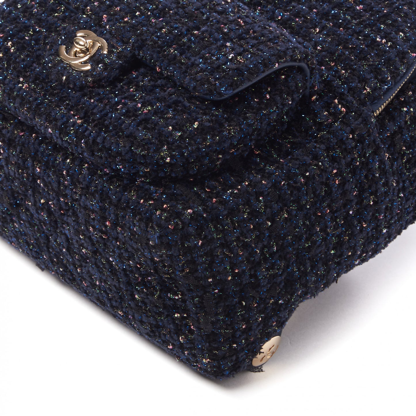 Tweed Front Pocket Backpack Navy
