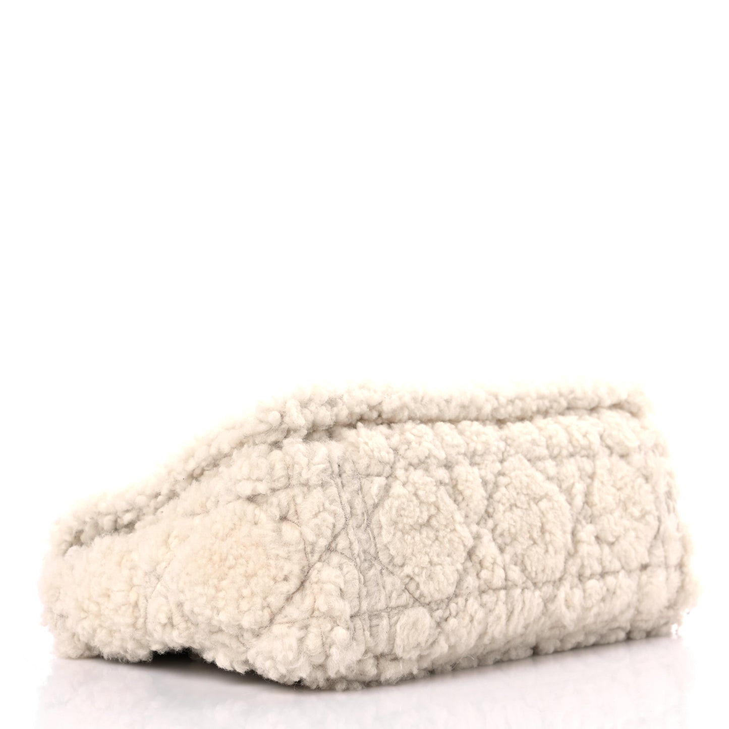 Shearling Cannage Medium Caro Bag Natural