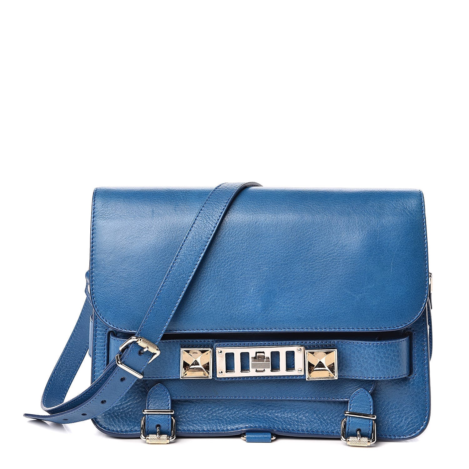 Proenza Schouler Calfskin PS11 Classic Shoulder Bag Bright Blue