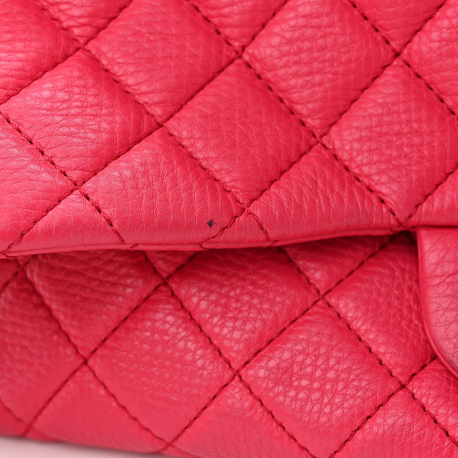 Chanel Calfskin Quilted Small XXL Travel Flap Bag Dark Pink 13 of 15