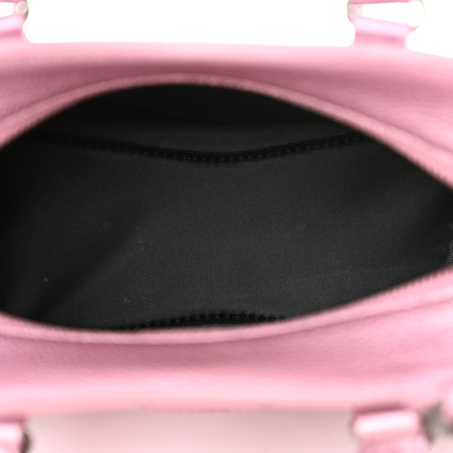 Metallic Grained Calfskin Neo Classic Silver Hardware Mini City Pink