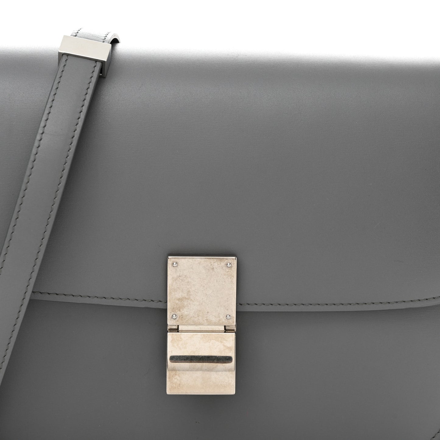 Smooth Calfskin Medium Classic Box Flap Bag Storm