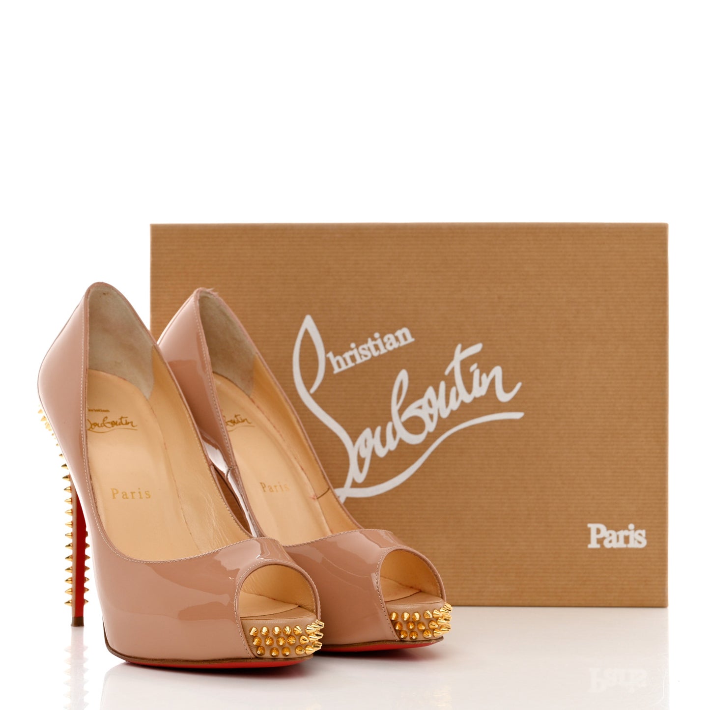 Patent New Very Prive Spikes 120 Pumps 37 Nude