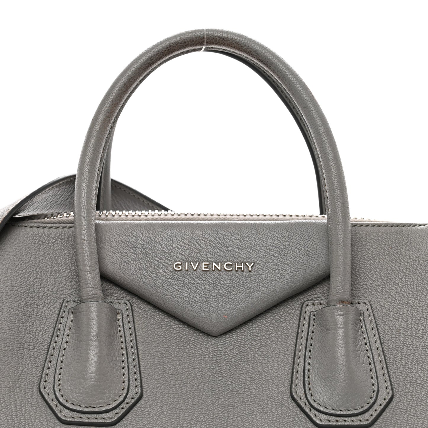 Sugar Goatskin Medium Antigona Pearl Grey