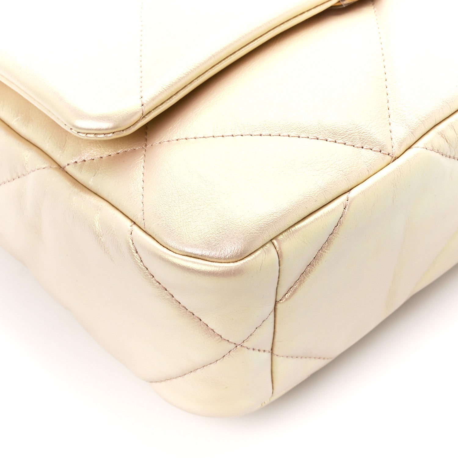 Chanel Iridescent Lambskin Quilted Medium Chanel 19 Flap Pink 9 of 10