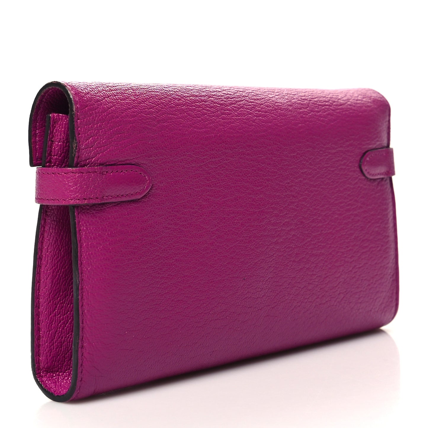 Chevre Mysore Kelly Longue Wallet Rose Pourpre