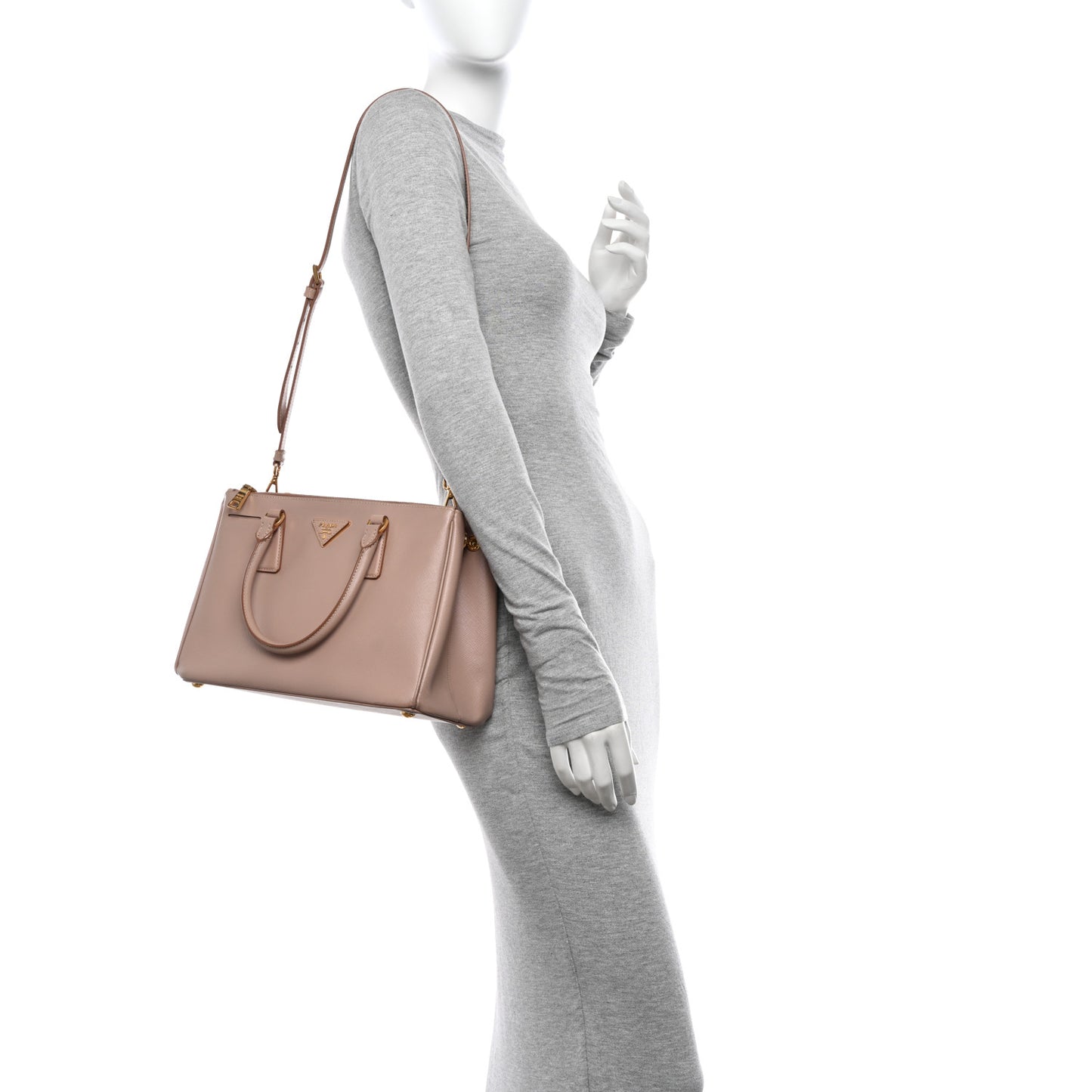 Saffiano Small Galleria Double Zip Tote Cammeo