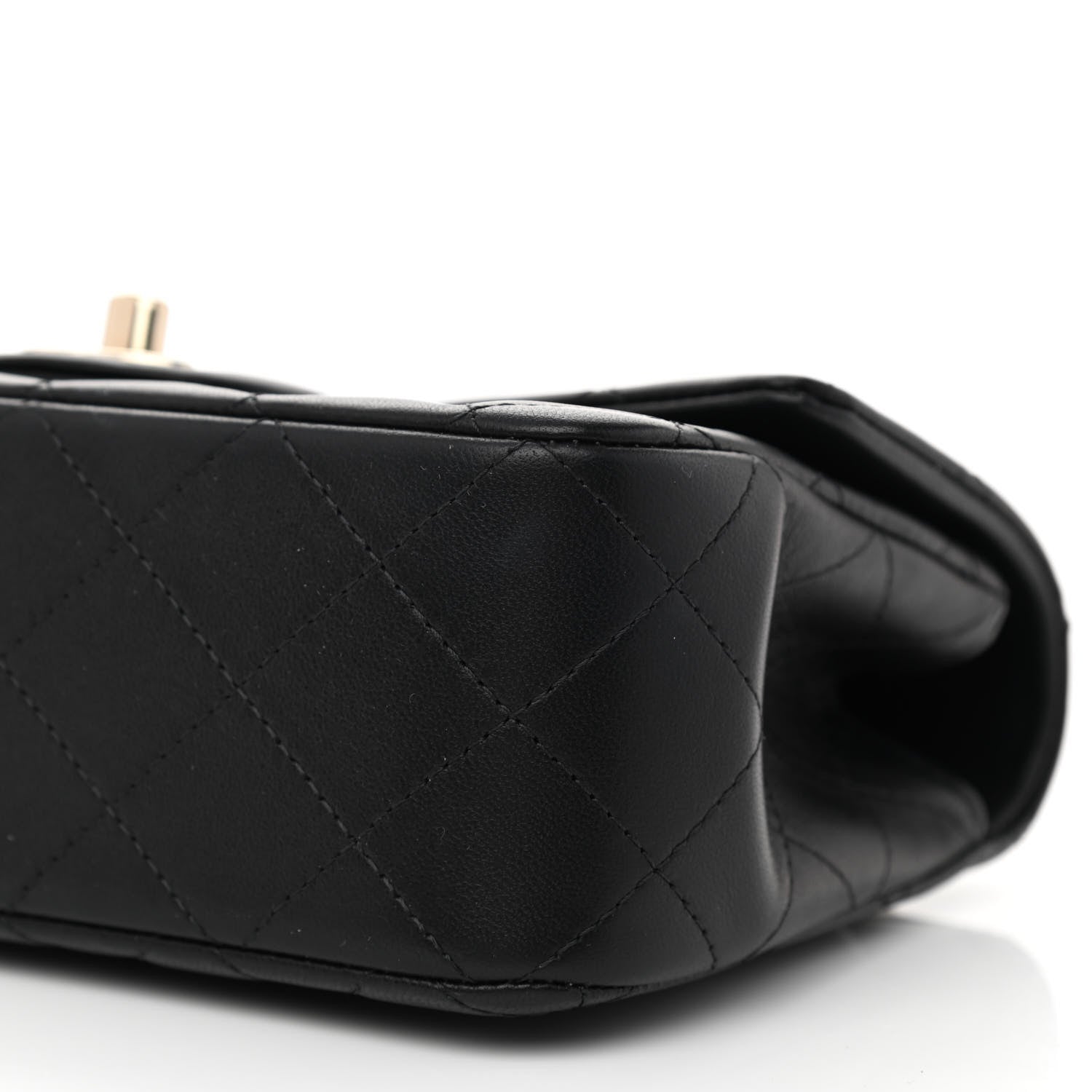 Chanel Lambskin Quilted Mini Top Handle Rectangular Flap Black 10 of 11
