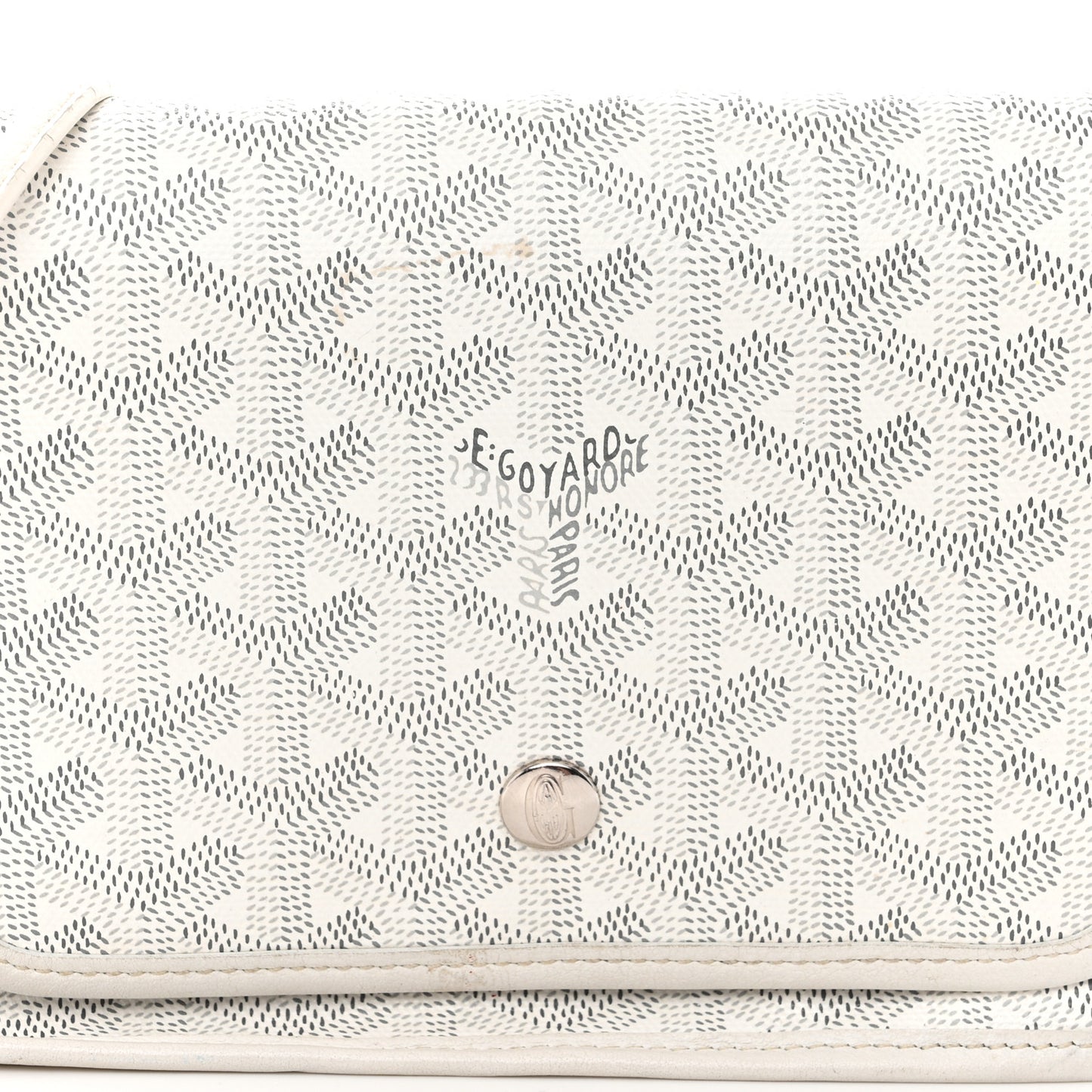 Goyardine Plumet Wallet Clutch White
