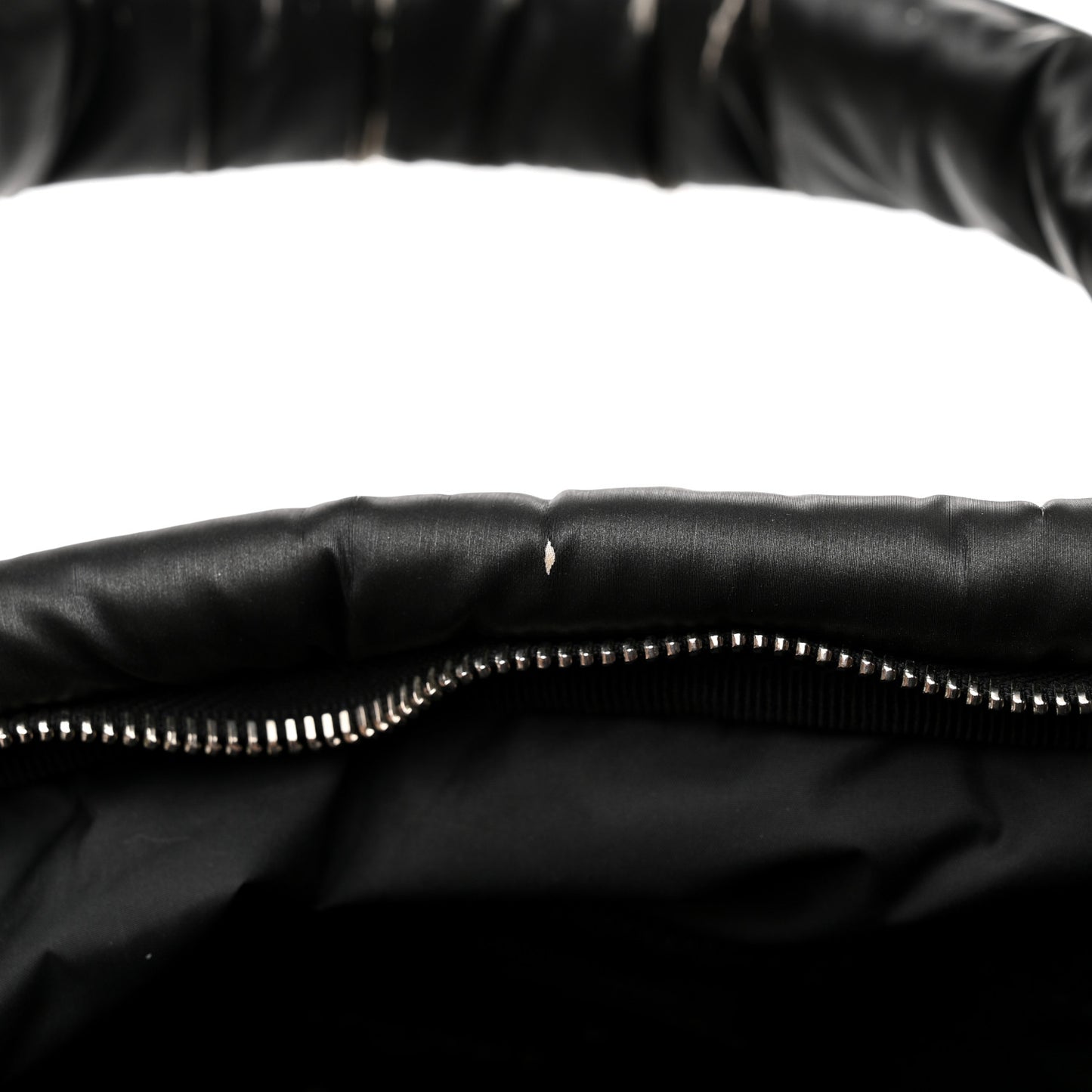 Nylon Embossed Doudoune Bowling Bag Black