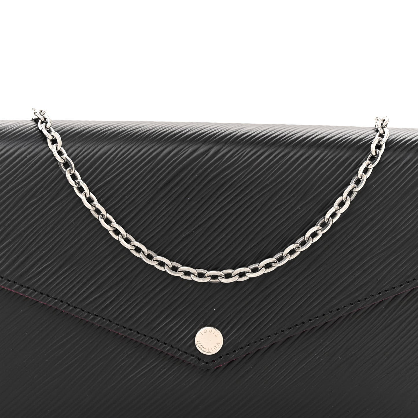 Epi Pochette Felicie Black Hot Pink