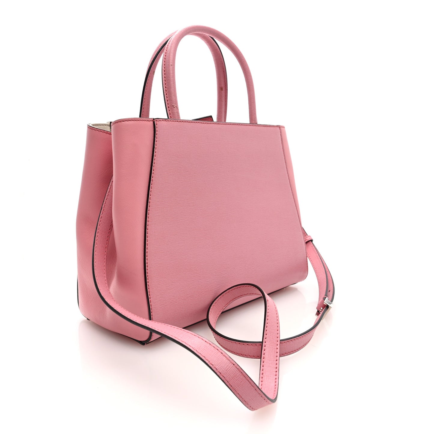 Vitello Elite Flamingo Mink Monster Charm Petite 2Jours Tote Pink Multicolor
