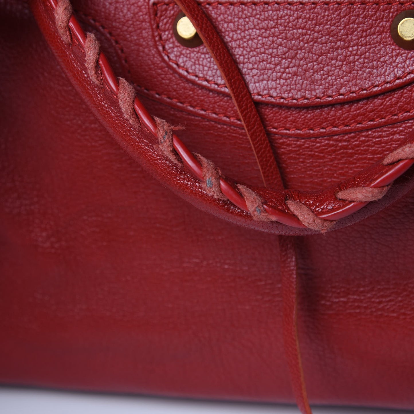Sugar Goatskin Classic Gold Hardware City Rouge Rouge Coquelicot