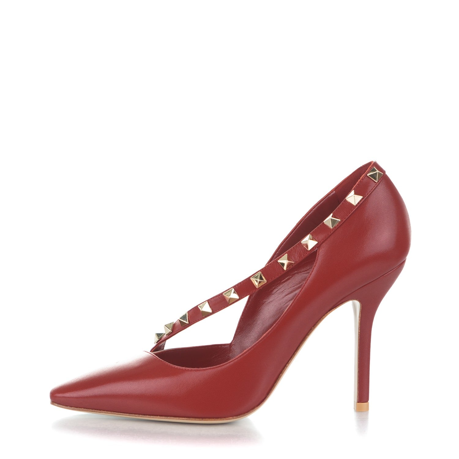 Valentino Garavani Nappa Rockstud Cross Strap D'Orsay 105mm Pumps