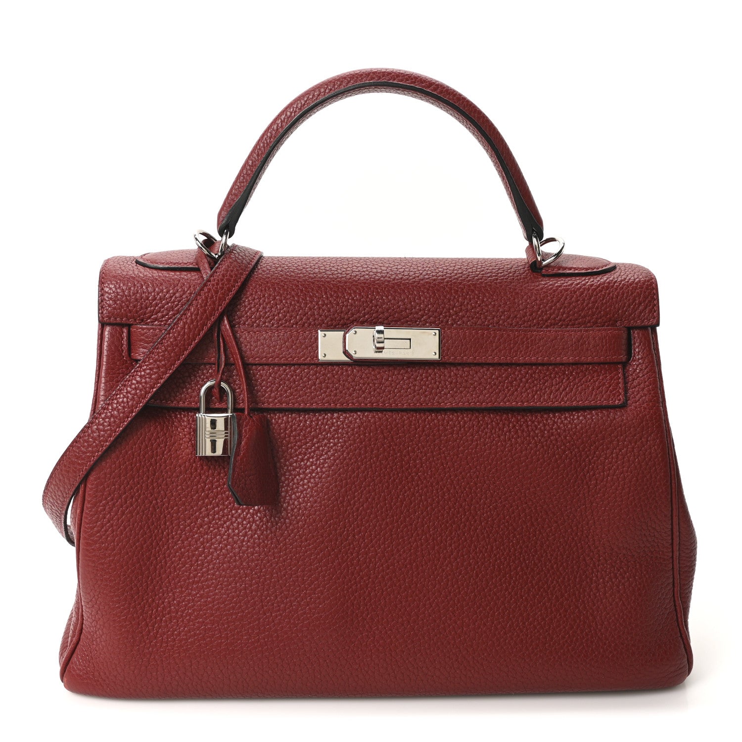Hermes Taurillon Clemence Kelly Retourne 32 Rouge Grenat 1828886