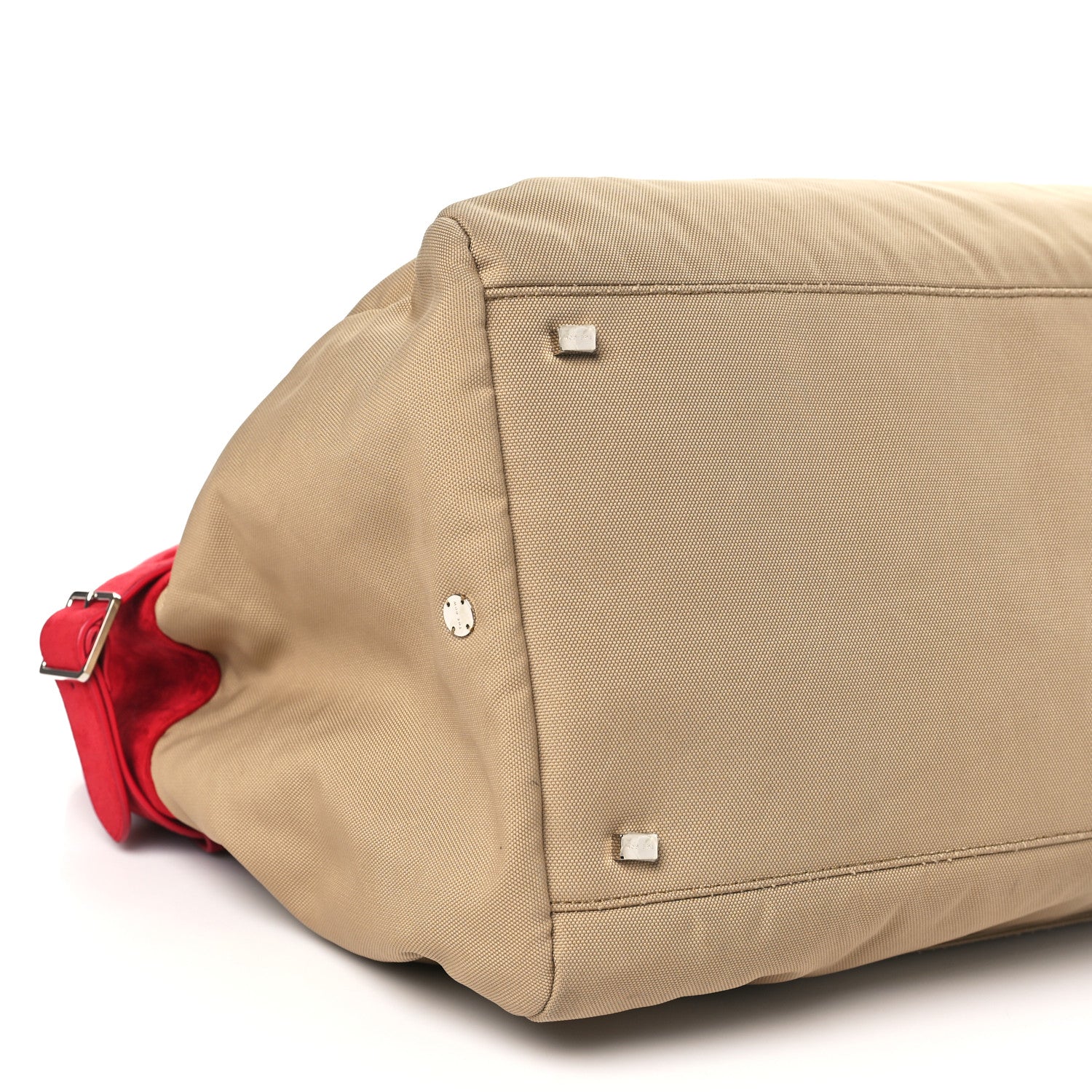 The Row Nylon Suede Margaux 17 Inside-Out Taupe Red 8 of 11