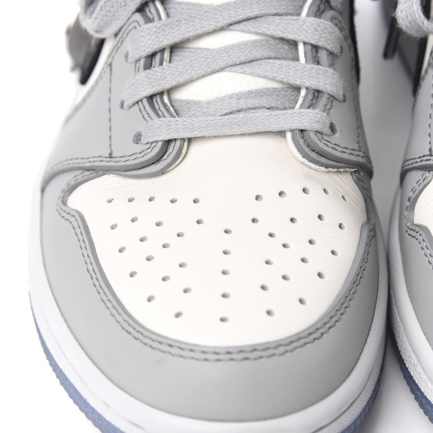 X NIKE AIR JORDAN Calfskin Mens Oblique Low Sneakers 39 Beige White