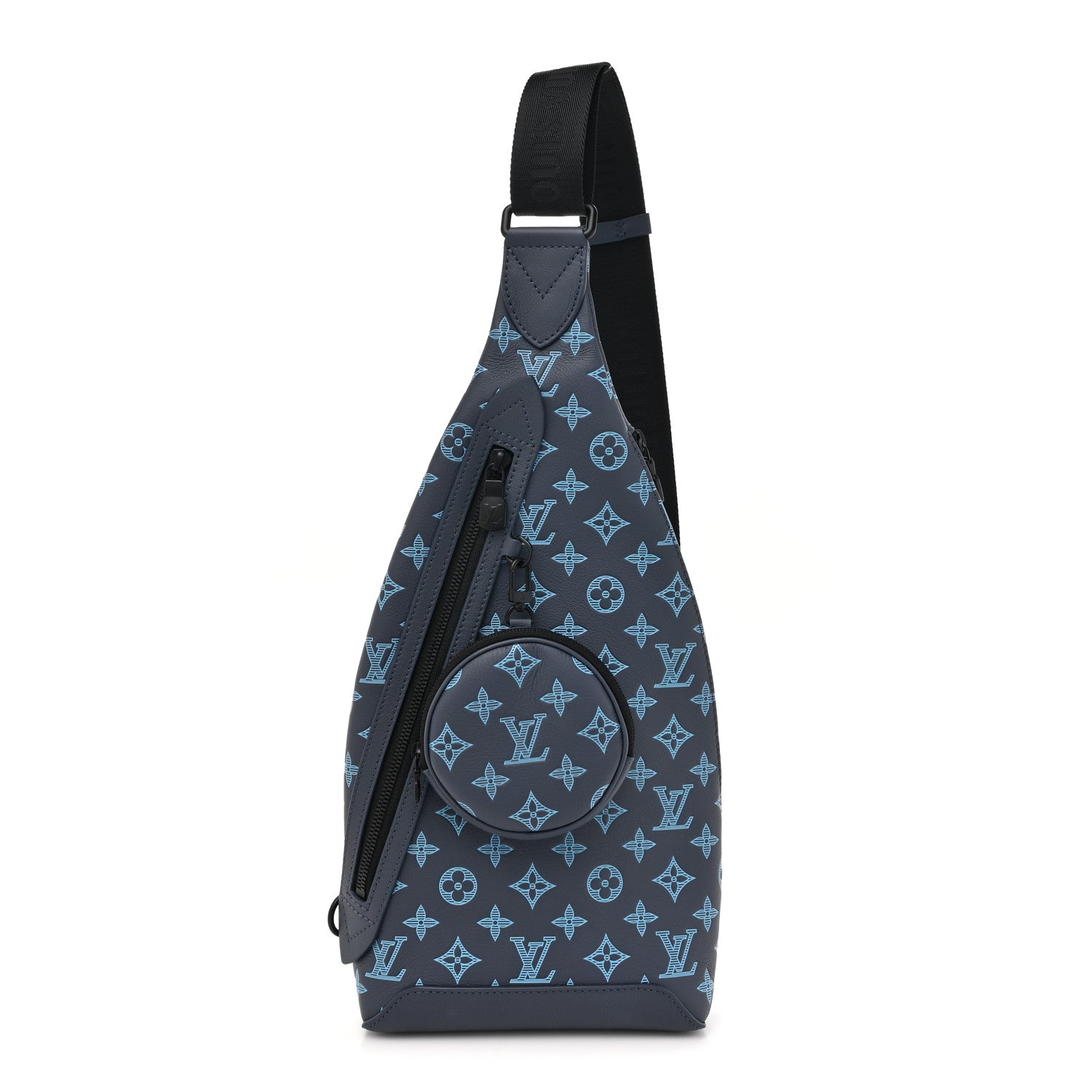 Louis Vuitton Monogram Shadow Duo Slingbag Navy River Blue 1 of 11