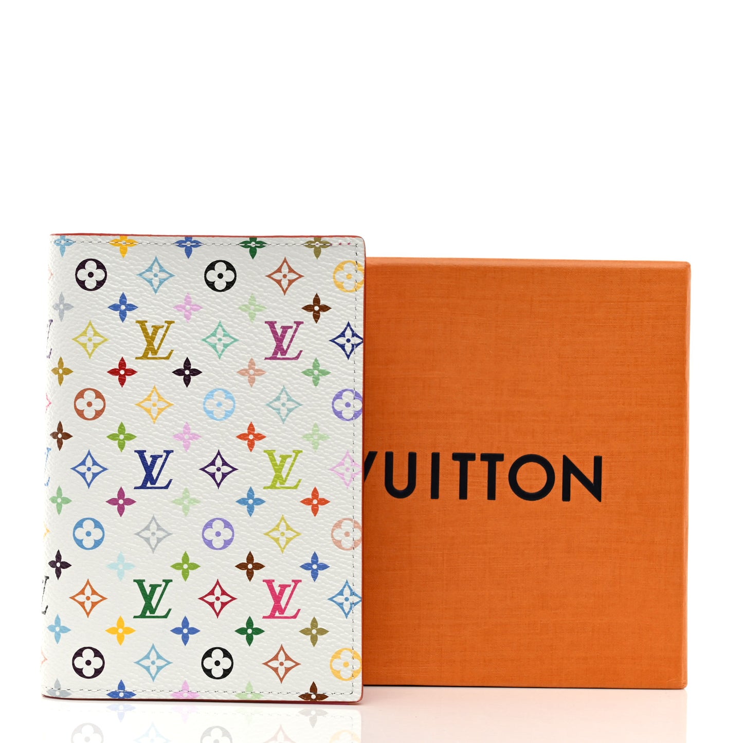 LV X TM Monogram Multicolor Passport Cover White
