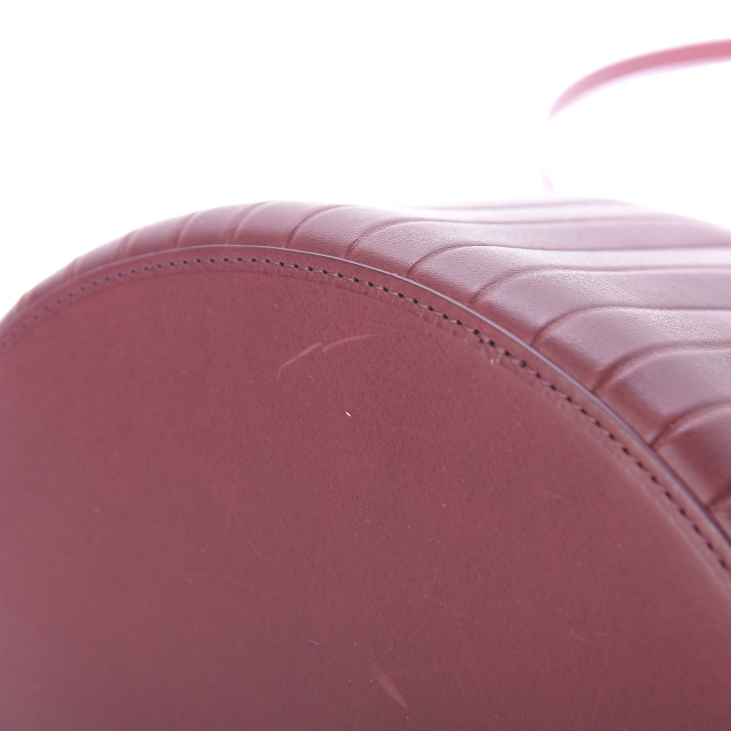 Vegetable Tanned Calfskin Pleated Bucket Bag Borbo
