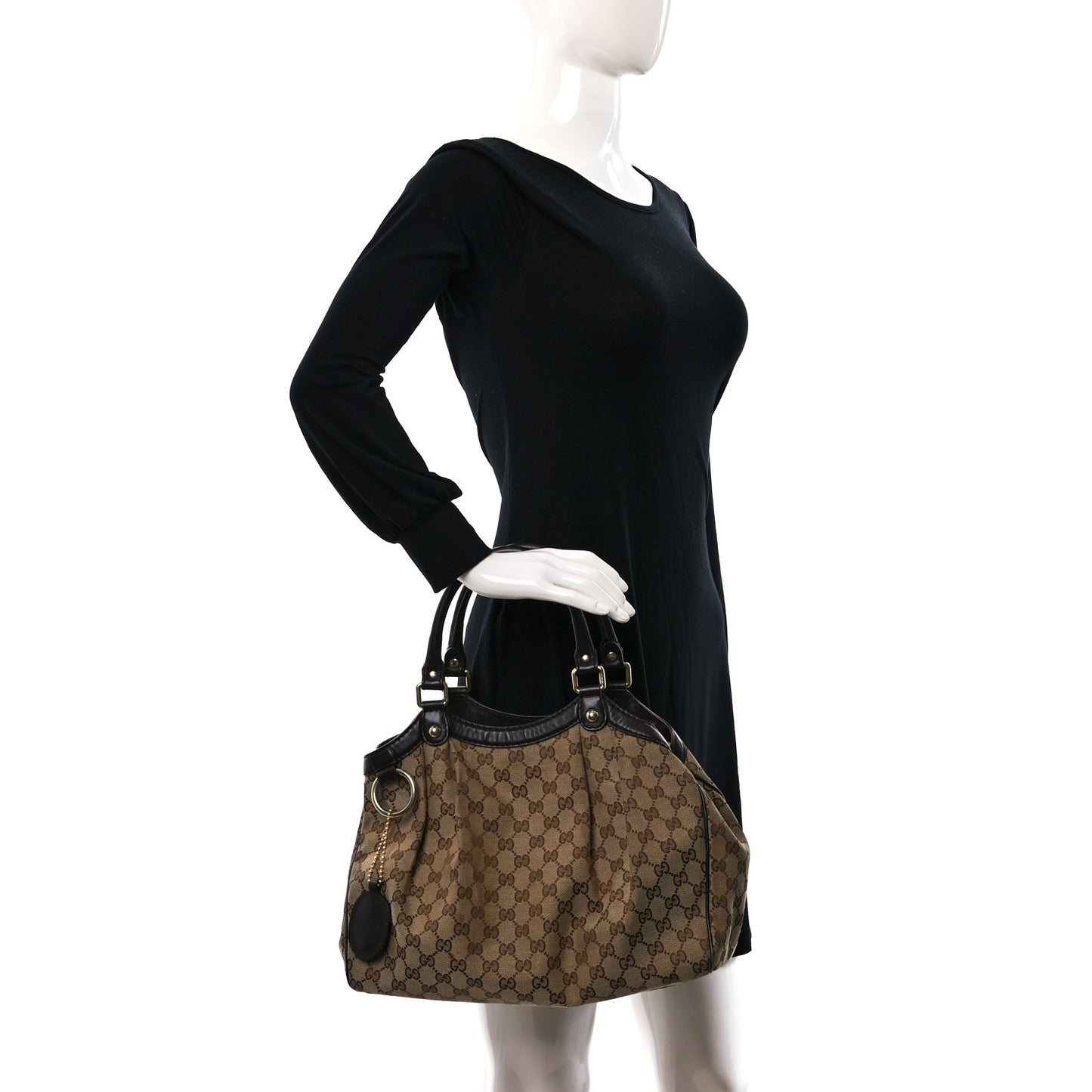 Monogram Medium Sukey Tote Dark Brown
