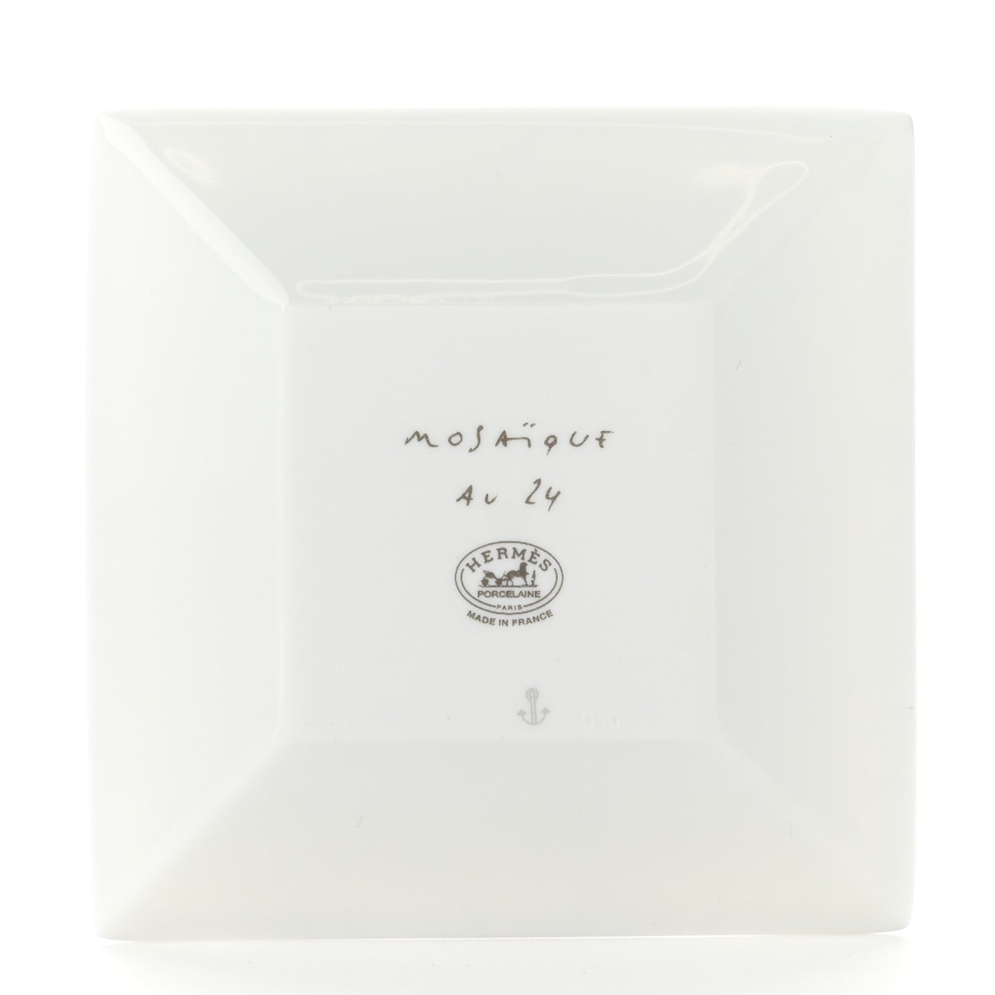 Porcelain Mosaique Au 24 Platinum Square Plate N°1