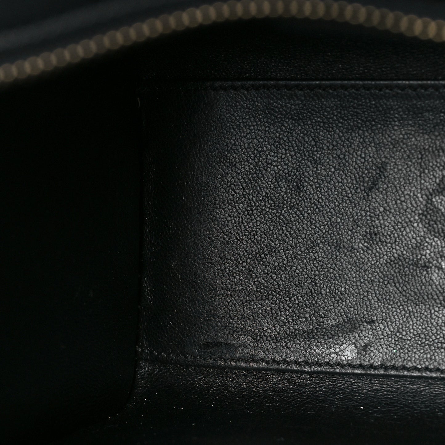 Drummed Calfskin Suede Nano Tri-Color Luggage Amber