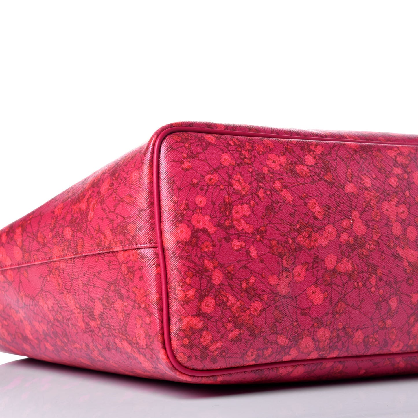 Textured Coated Canvas Floral Print Large Antigona Tote Pink