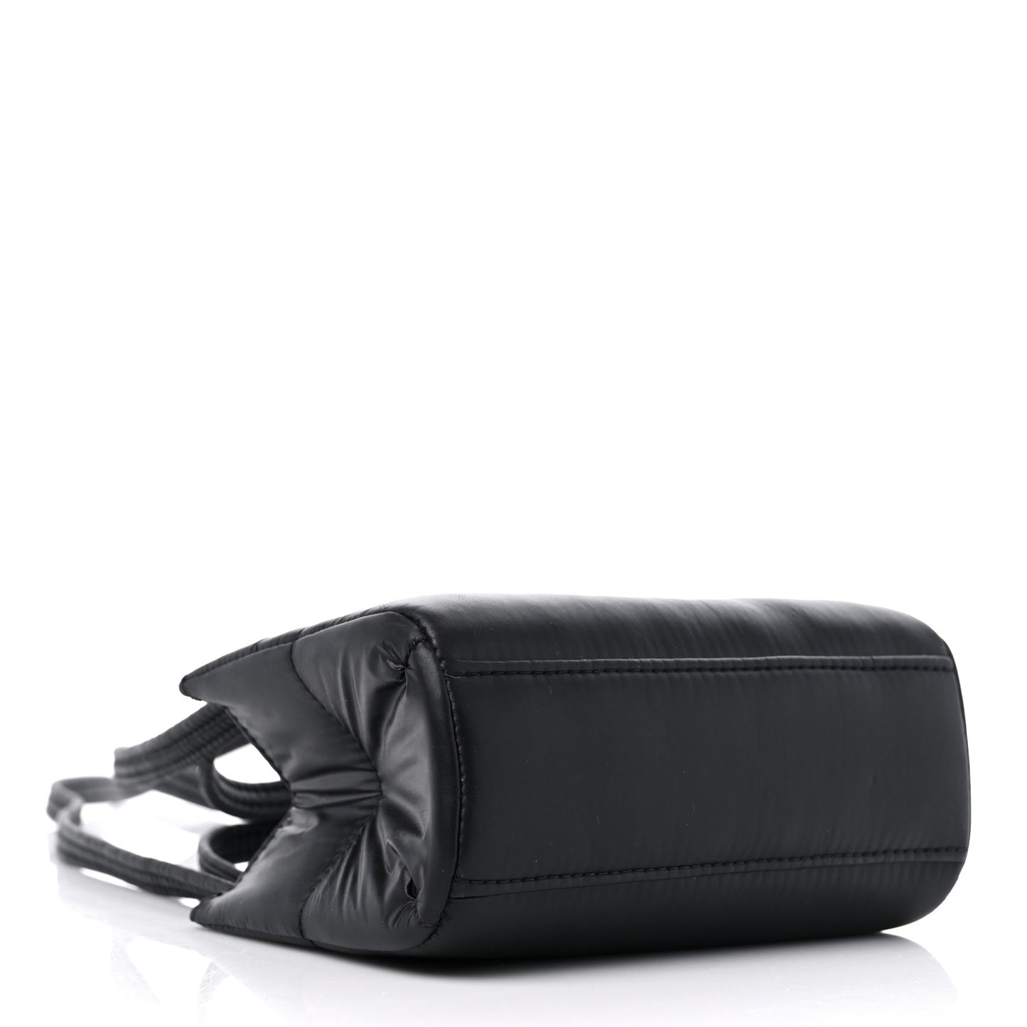 Nylon Small Puff Shopping Bag Black