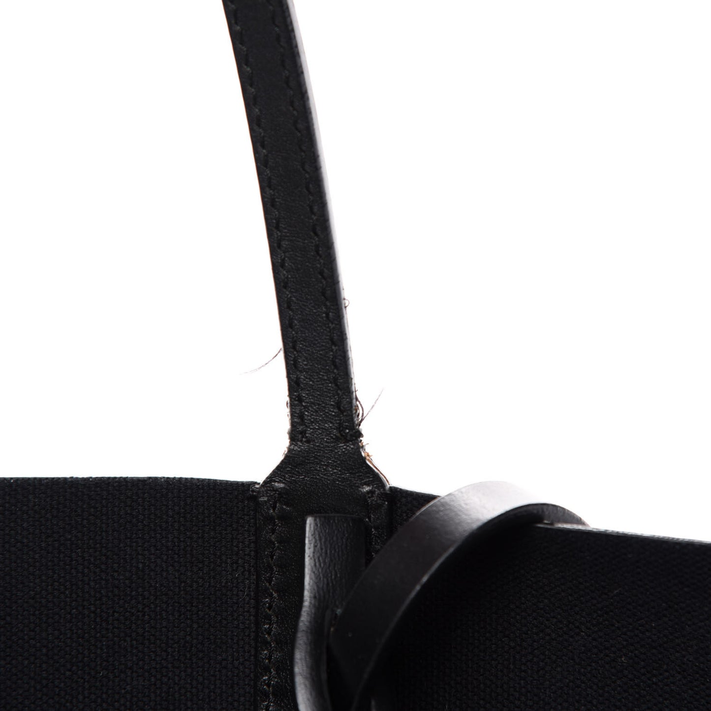 Textured Coated Canvas Print Large Antigona Tote Black