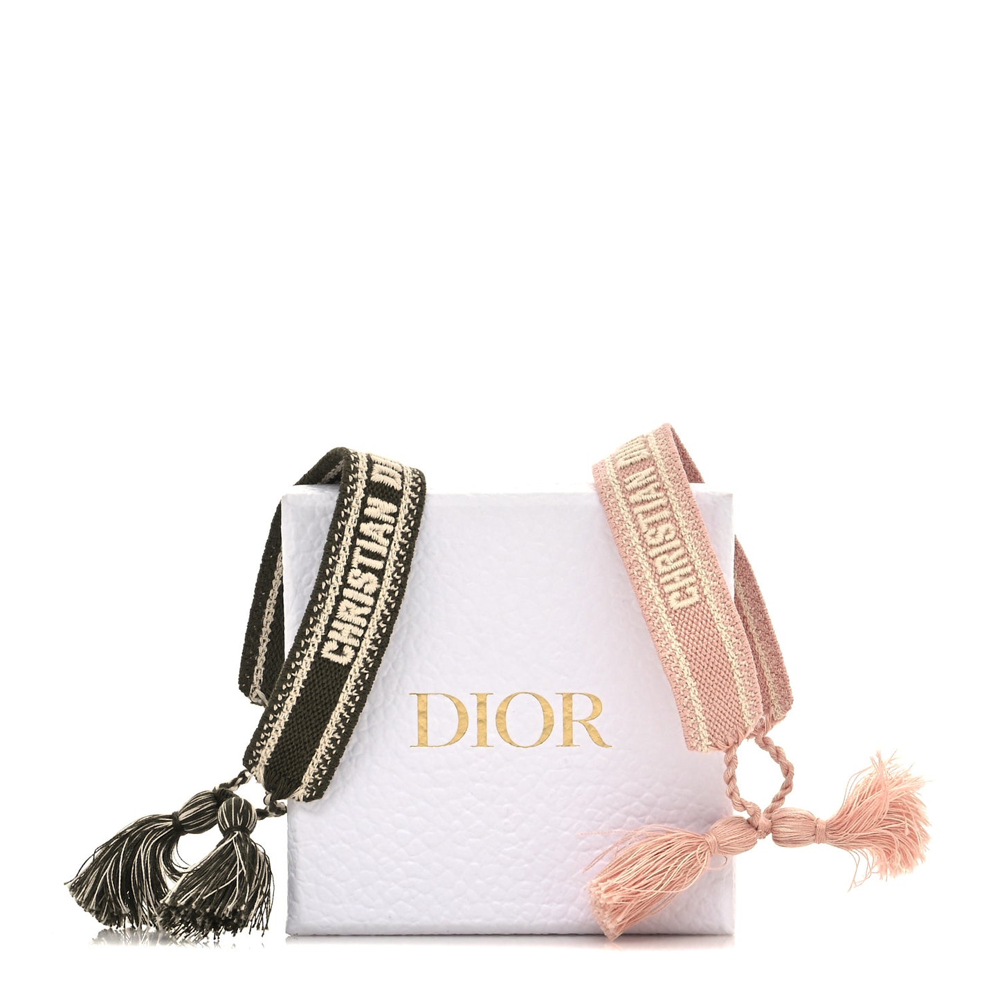 Woven Cotton J'Adior Friendship Bracelet Set Pink Black