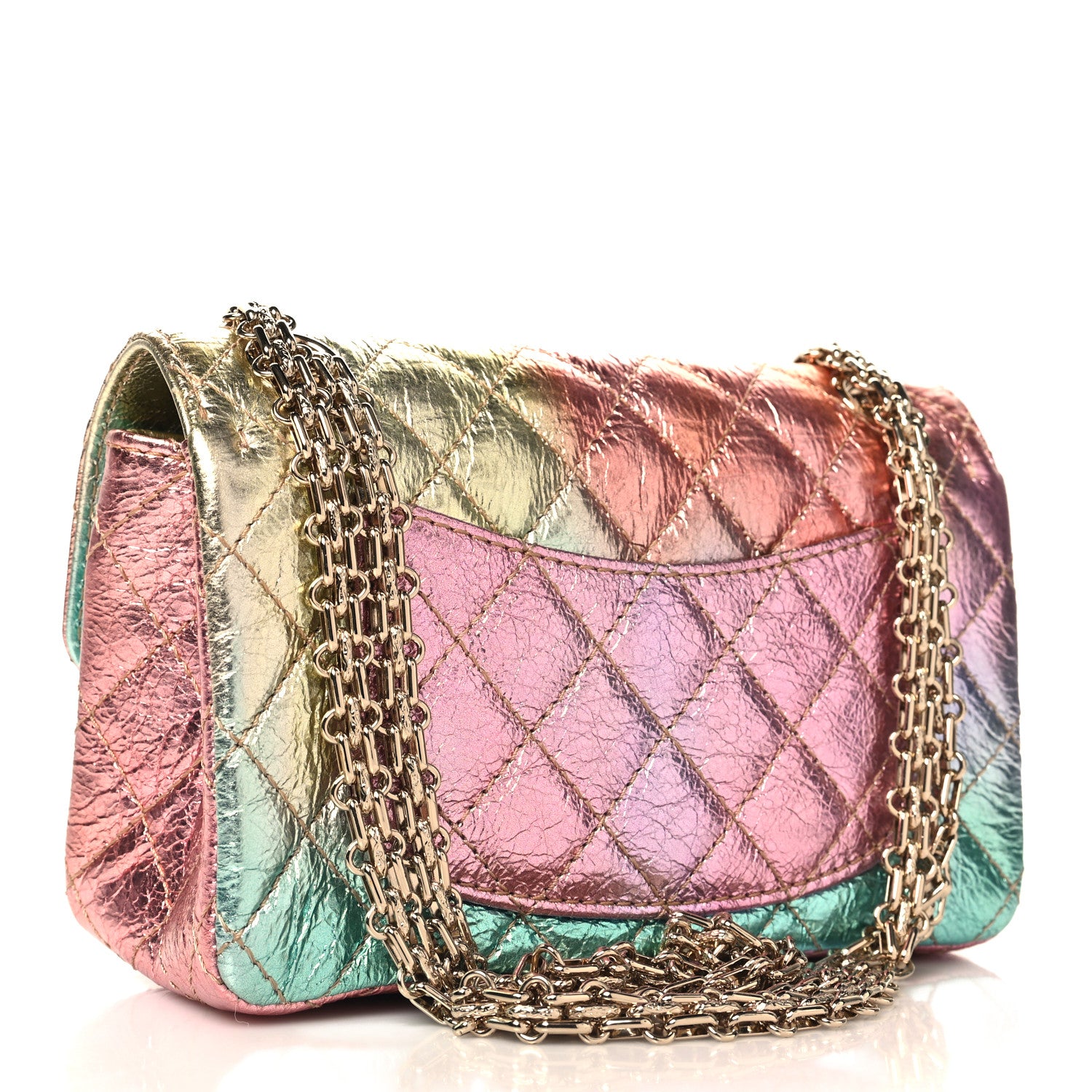 Chanel Metallic Goatskin Quilted Mini 2.55 Reissue Flap Multicolor 3 of 11