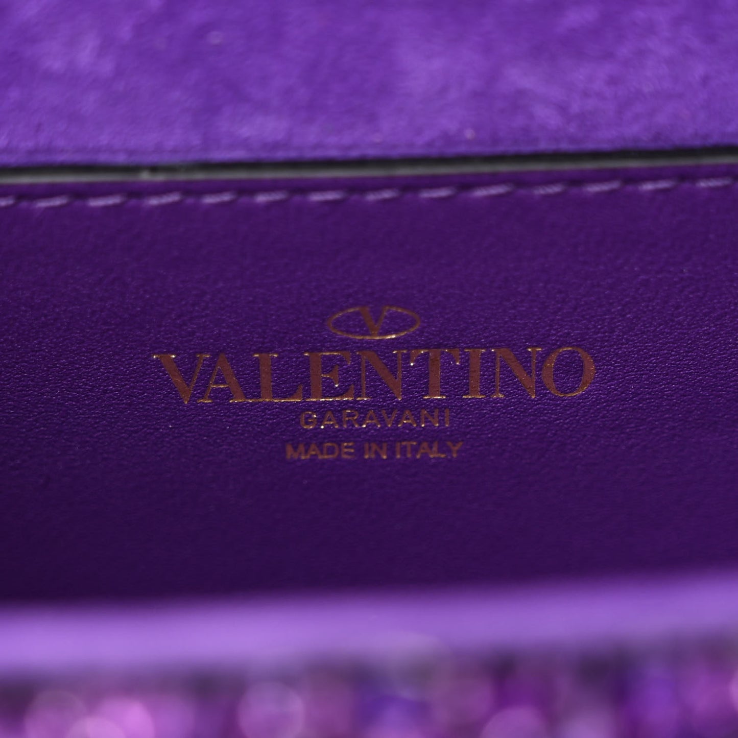 Sequin Crystal Vlogo Embroidered Small Loco Shoulder Bag Astral Purple