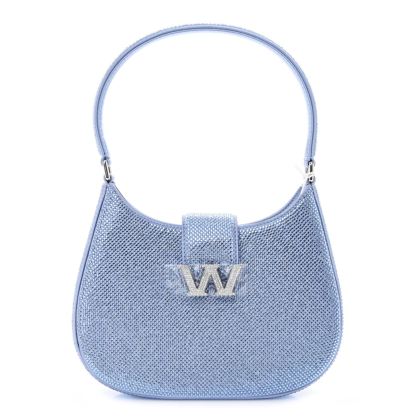 Calfskin Satin Crystal Embellished Small Legacy Glitter Hobo Oxford