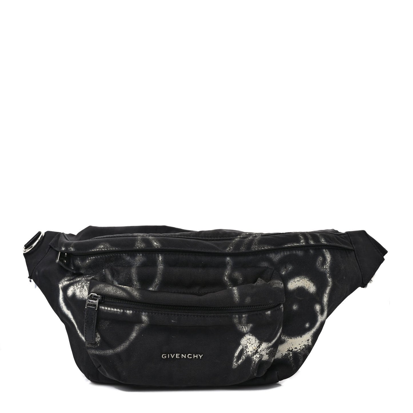 X CHITO Nylon Graffiti Effect Essential U 4G Belt Bag Black