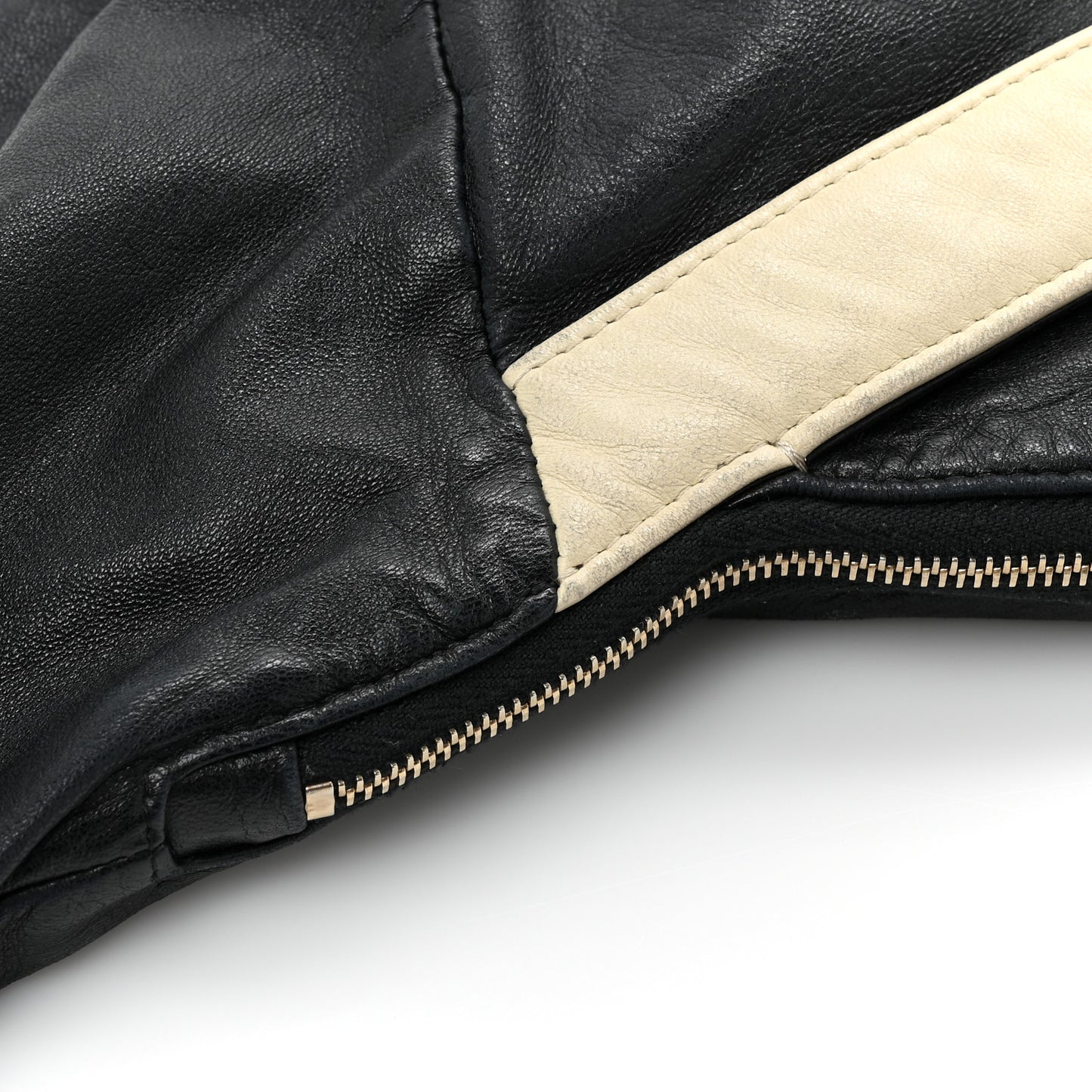 Lambskin Large Girl Bag Black Beige