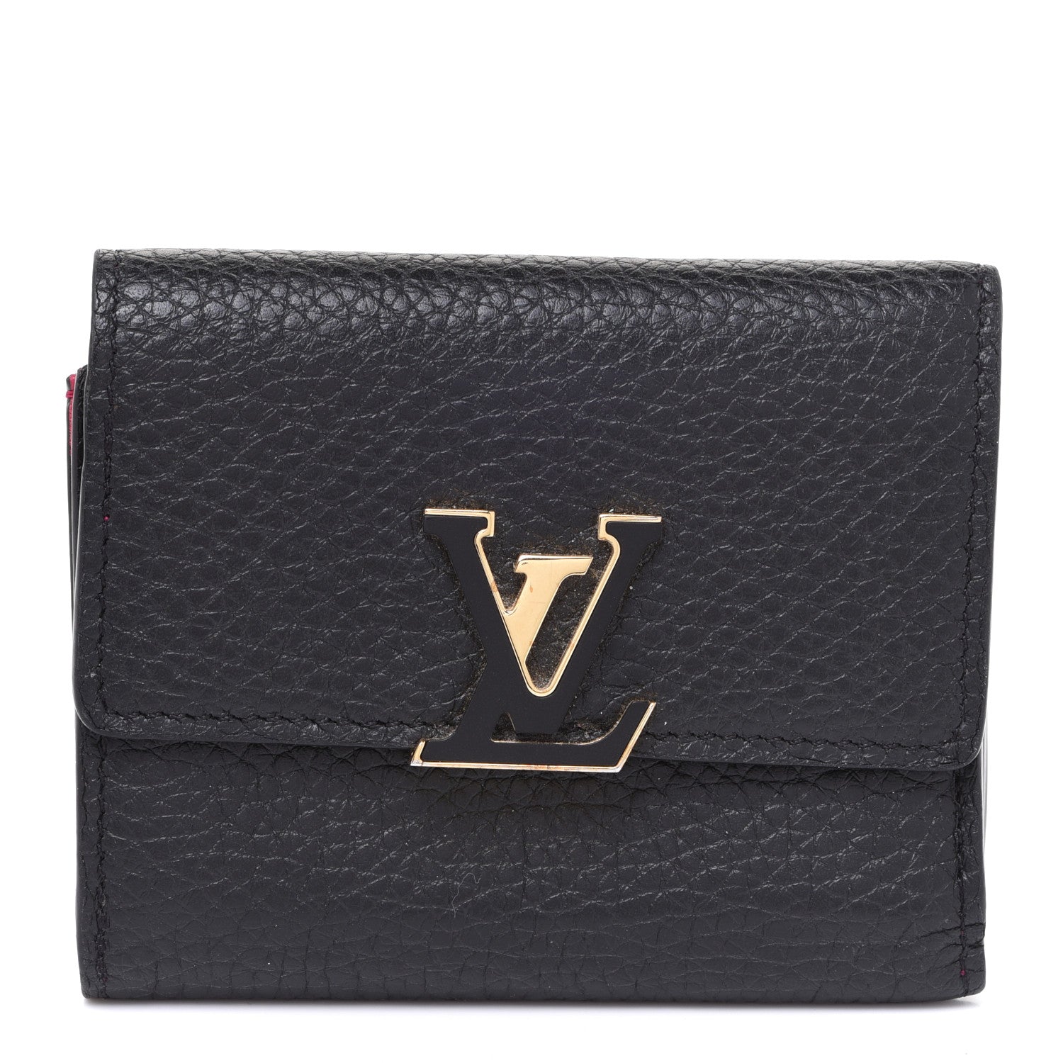 Louis Vuitton Taurillon Capucines XS Wallet Black 1 of 7