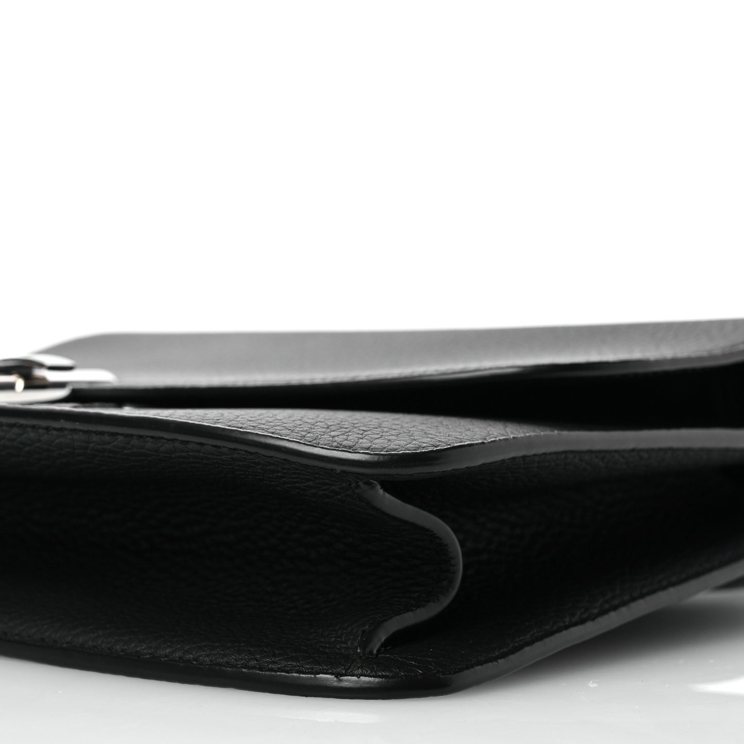 Stamped Saddle Calfskin The Sofia 10 Shoulder Bag Black