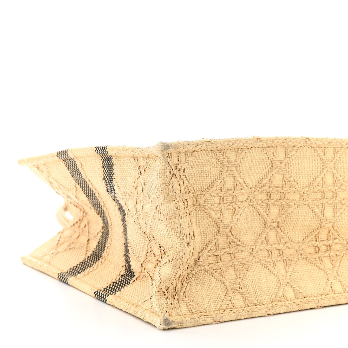 Raffia Cannage Medium Book Tote Natural