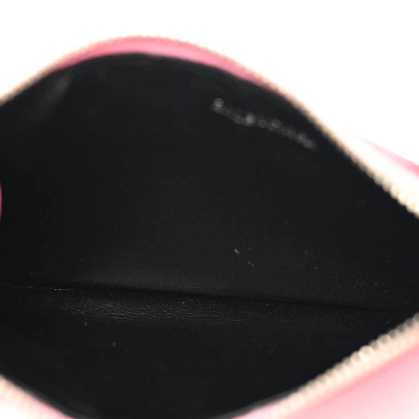 Shiny Calfskin Logo Crocodile Embossed Large Cash Long Coin Card Holder Pink Black