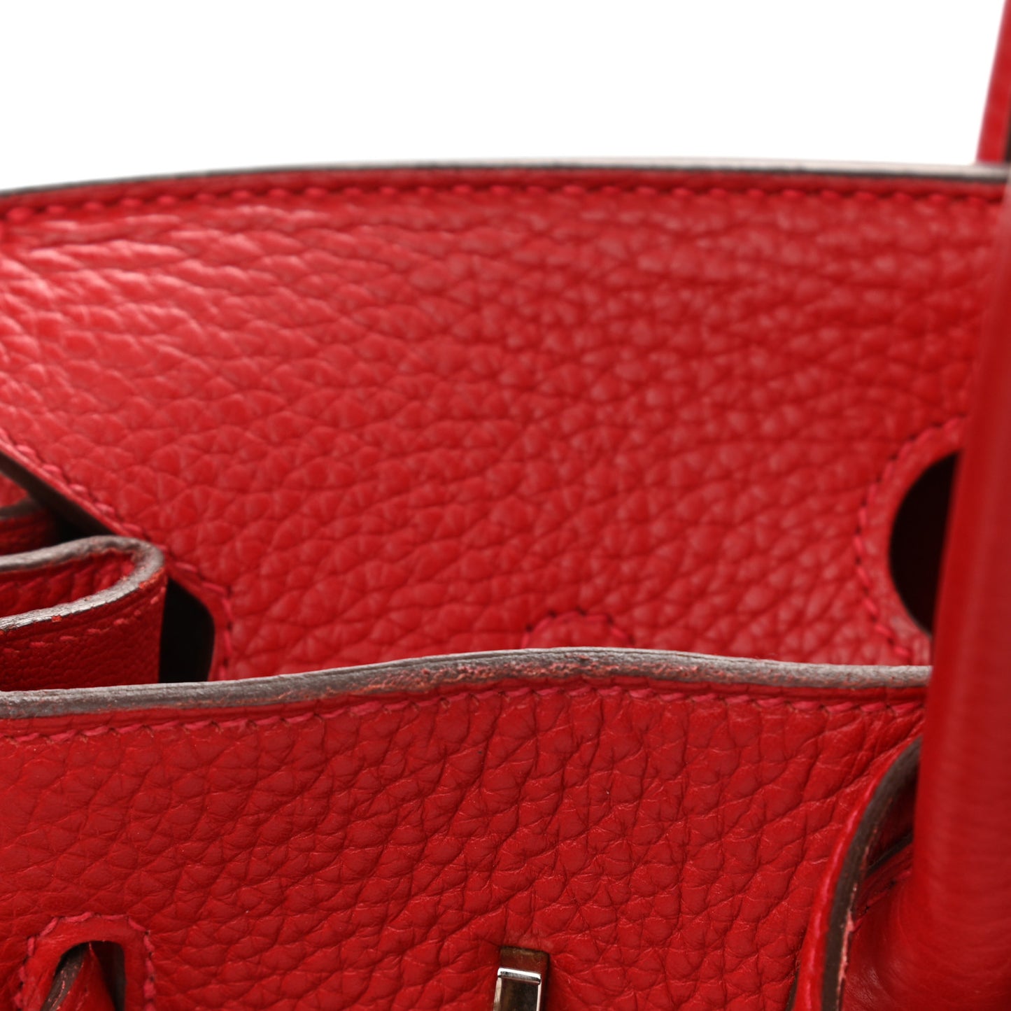 Taurillon Clemence Birkin 30 Rouge Casaque