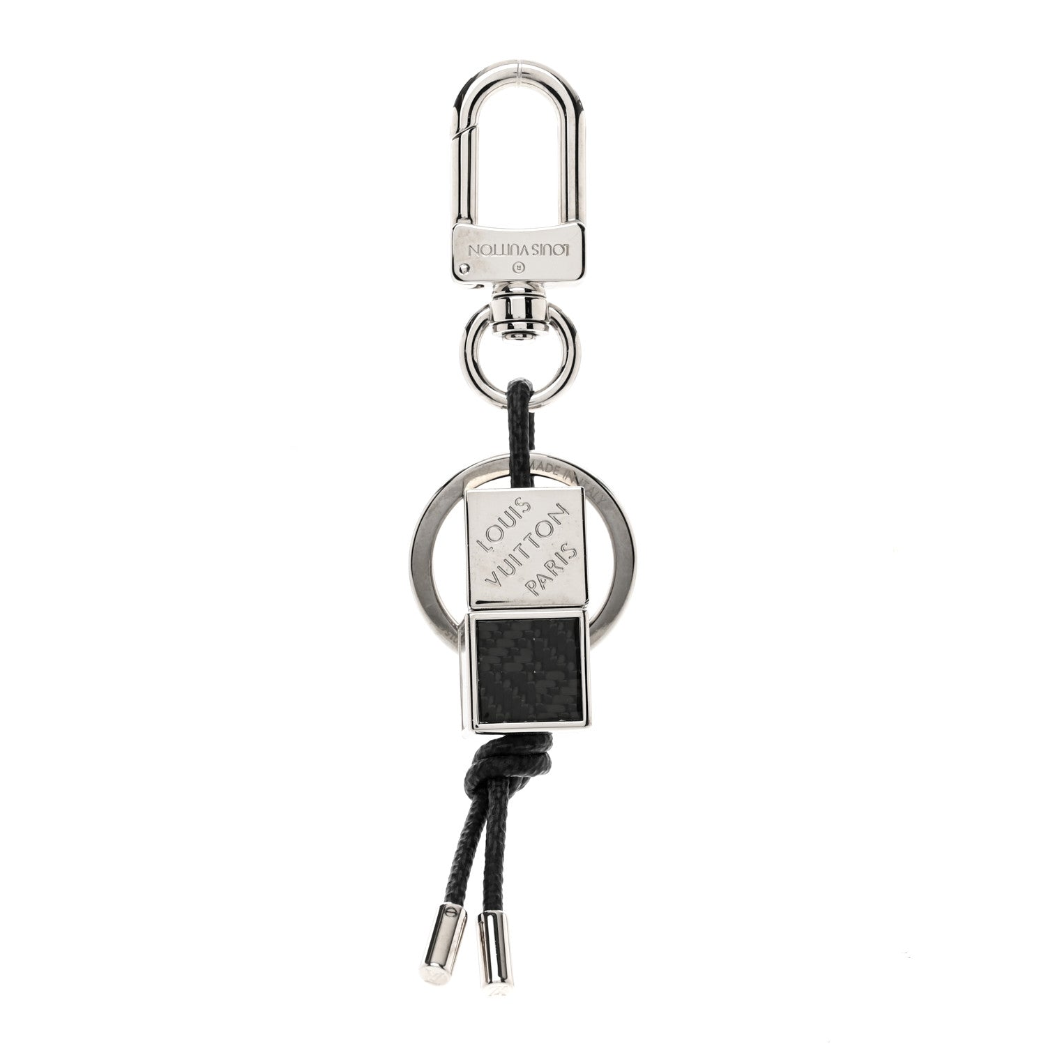Louis Vuitton Palladium Damier Graphite Dice Bag Charm Key Holder 1 of 3